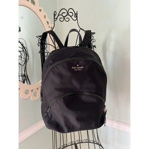 Kate Spade New York Backpack Nylon black leather trim